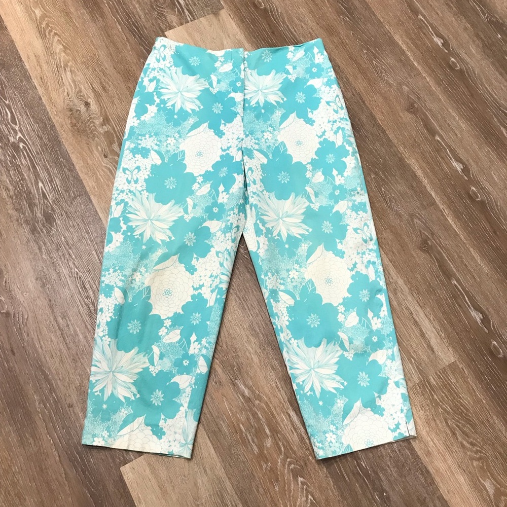 Light Blue & White Capris By Marisa Christina